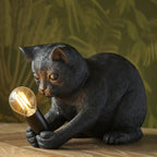 107390 Kitten Table Lamp Black