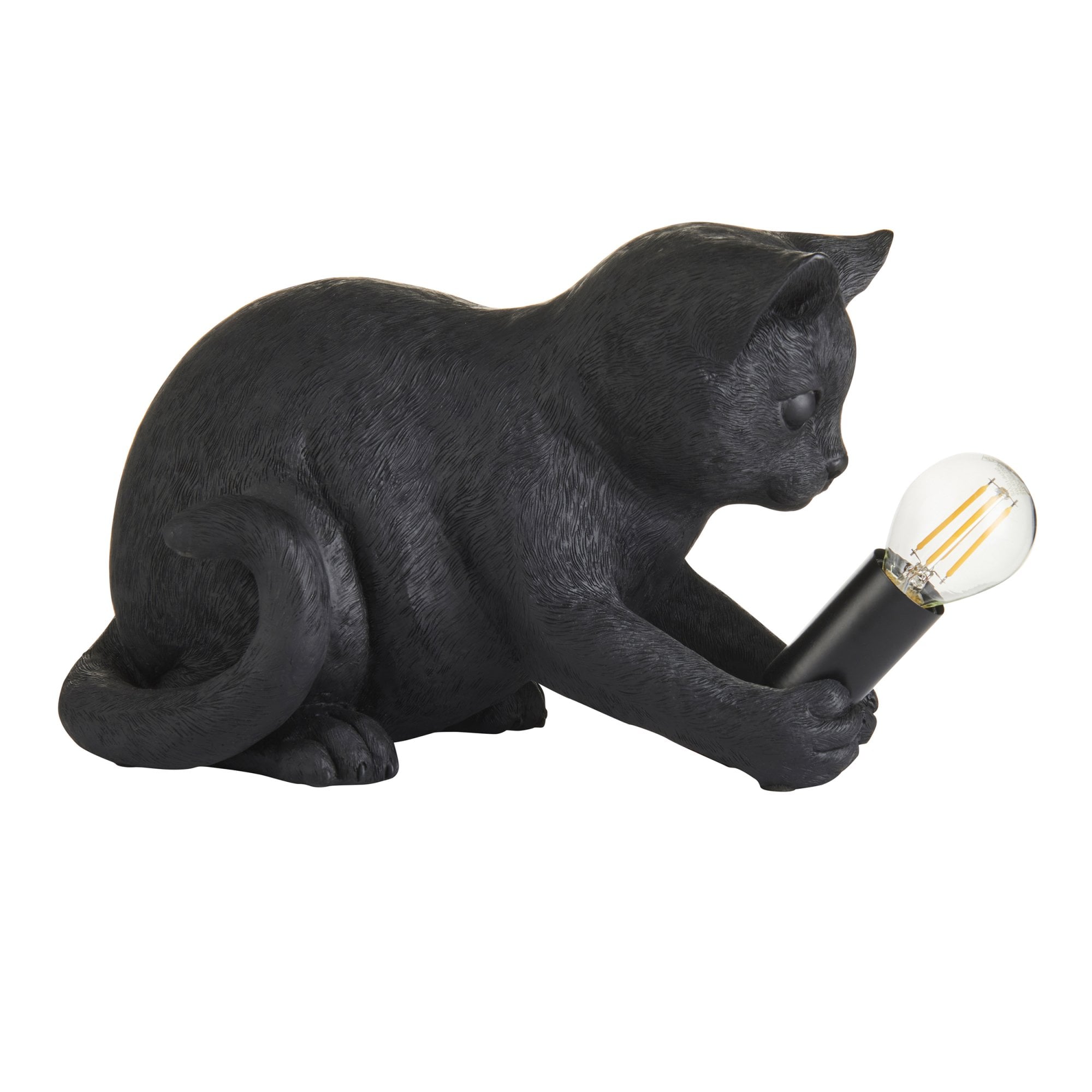 107390 Kitten Table Lamp Black