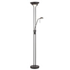 107738 Rome Mother & Child Task Floor Lamp Black & Opal