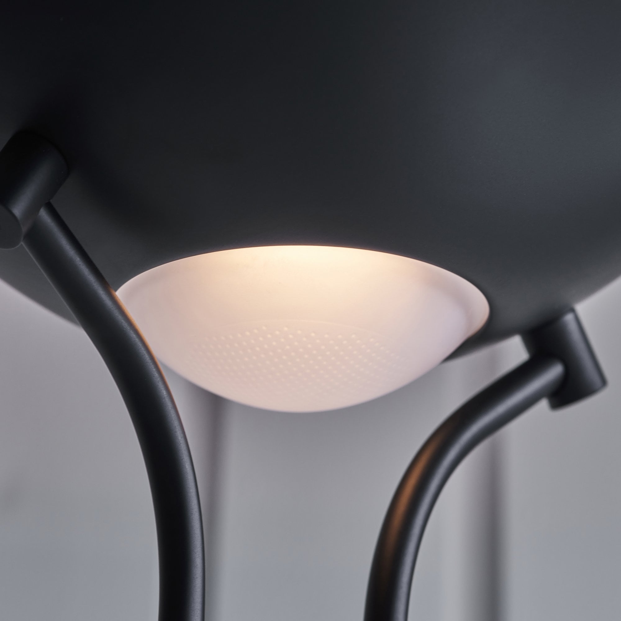 107738 Rome Mother & Child Task Floor Lamp Black & Opal