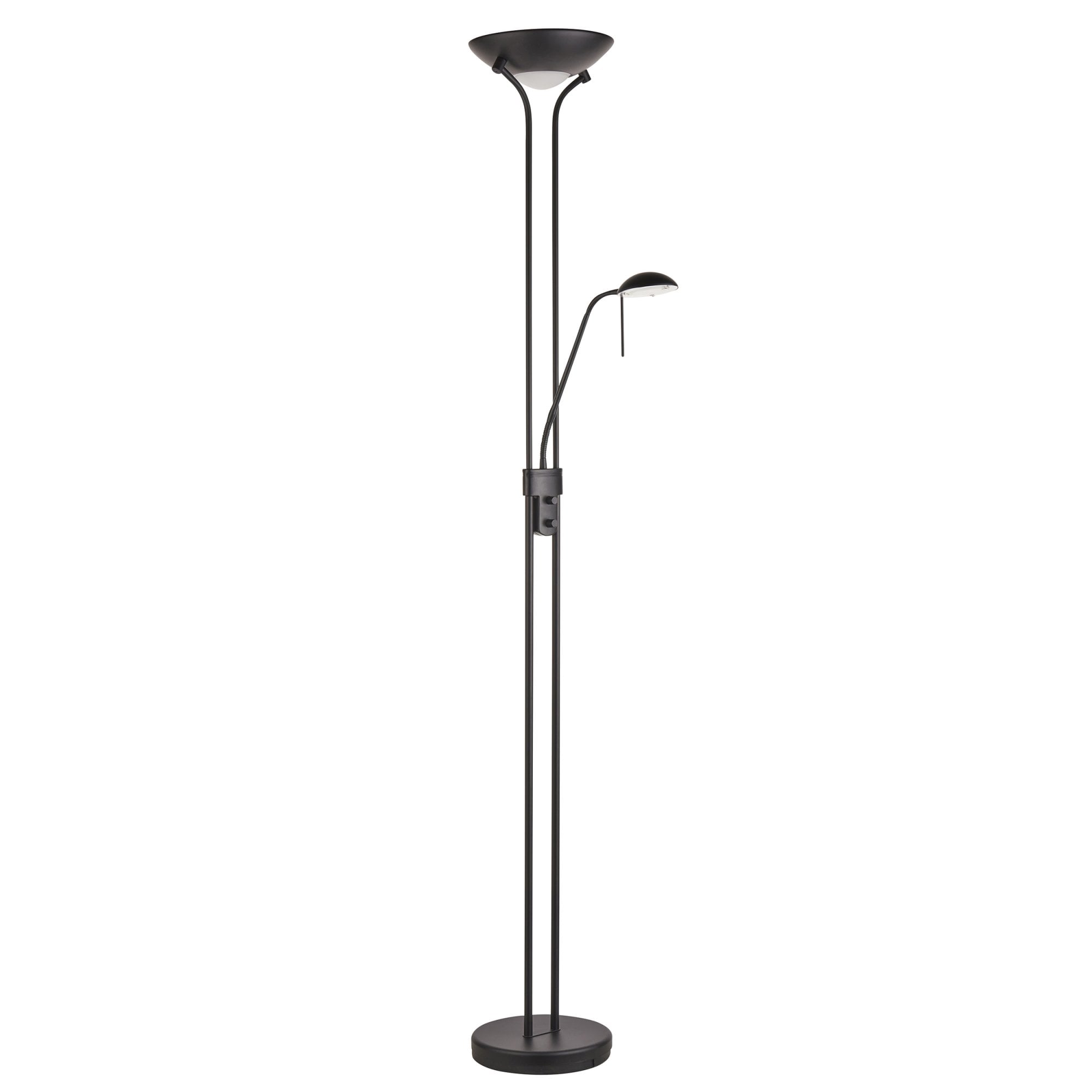 107738 Rome Mother & Child Task Floor Lamp Black & Opal