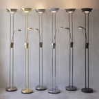 107738 Rome Mother & Child Task Floor Lamp Black & Opal