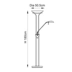 107738 Rome Mother & Child Task Floor Lamp Black & Opal