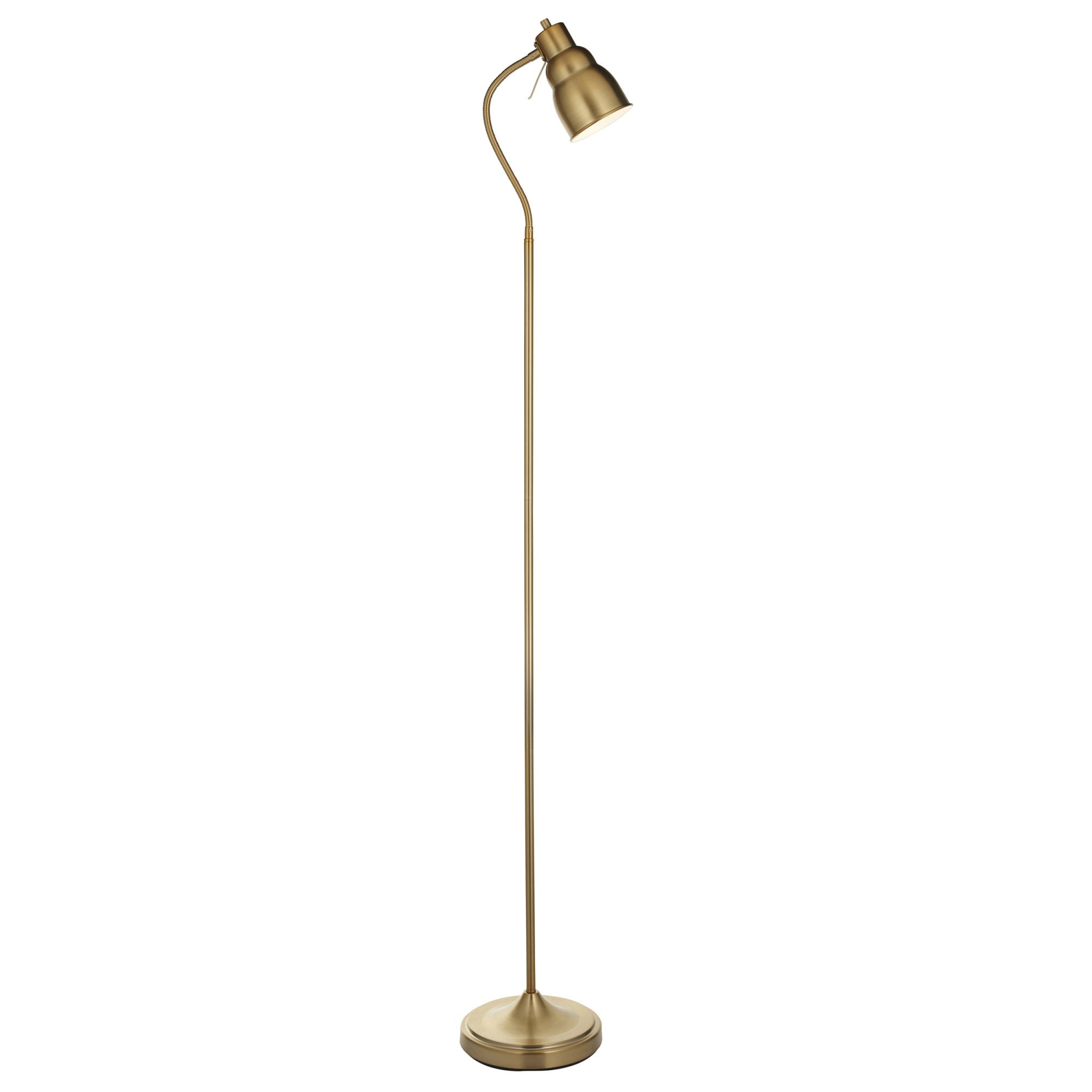 108126 Classic Flexi Reader Floor Lamp Aged Brass