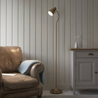 108126 Classic Flexi Reader Floor Lamp Aged Brass