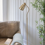 108126 Classic Flexi Reader Floor Lamp Aged Brass