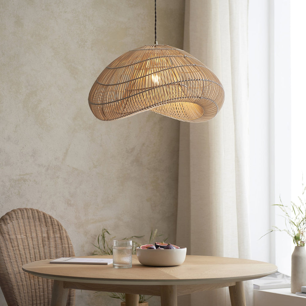 109203 Misra Pendant Shade Natural Rattan