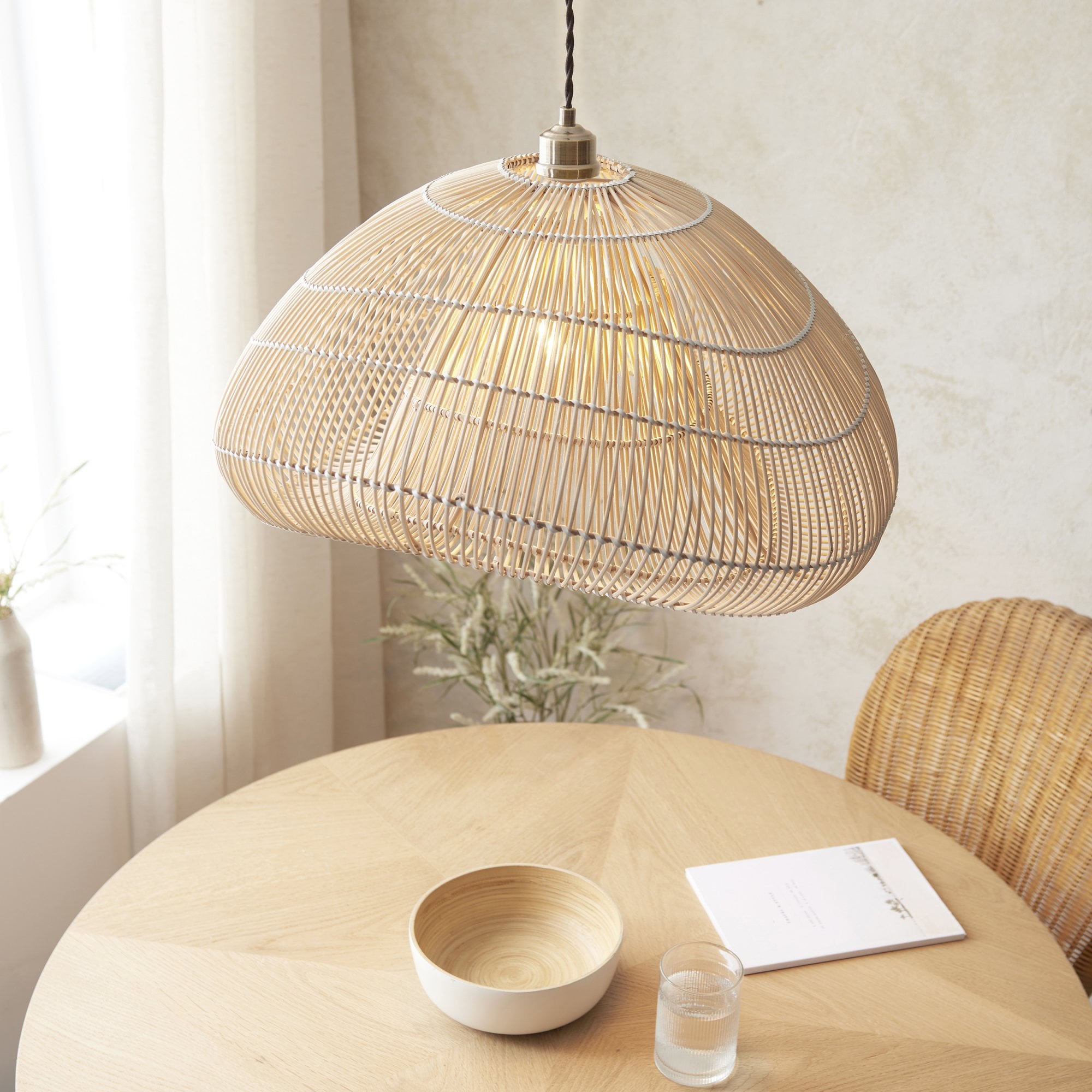 109203 Misra Pendant Shade Natural Rattan