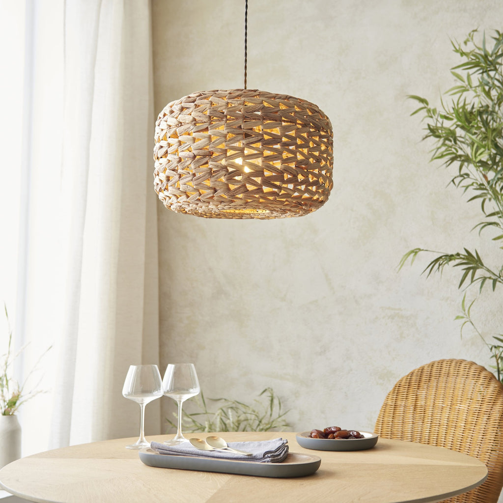 109207 Toca Pendant Shade Natural Water Hyacinth