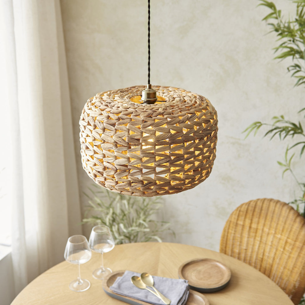 109207 Toca Pendant Shade Natural Water Hyacinth
