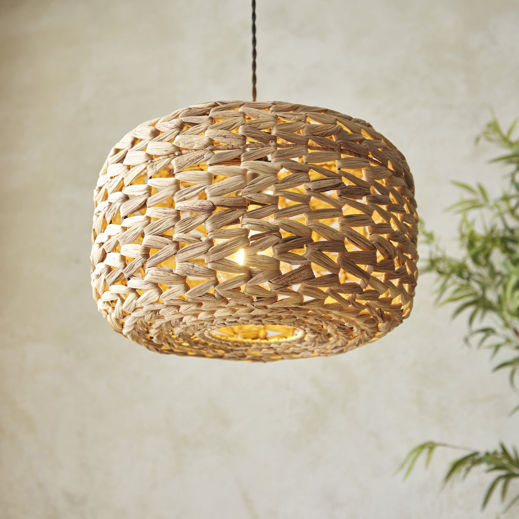 109207 Toca Pendant Shade Natural Water Hyacinth