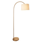 110645 Carlson Floor Lamp Brass & Natural Shade