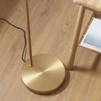 110645 Carlson Floor Lamp Brass & Natural Shade