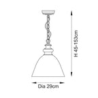 110825 Cotswold Pendant Ash, Aged Brass & Clear Glass