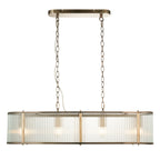 110945 Ridgeton 4 LightLinear Pendant Antique Brass & Clear Glass
