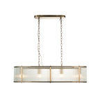 110945 Ridgeton 4 LightLinear Pendant Antique Brass & Clear Glass
