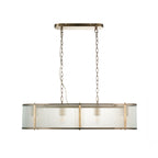 110945 Ridgeton 4 LightLinear Pendant Antique Brass & Clear Glass