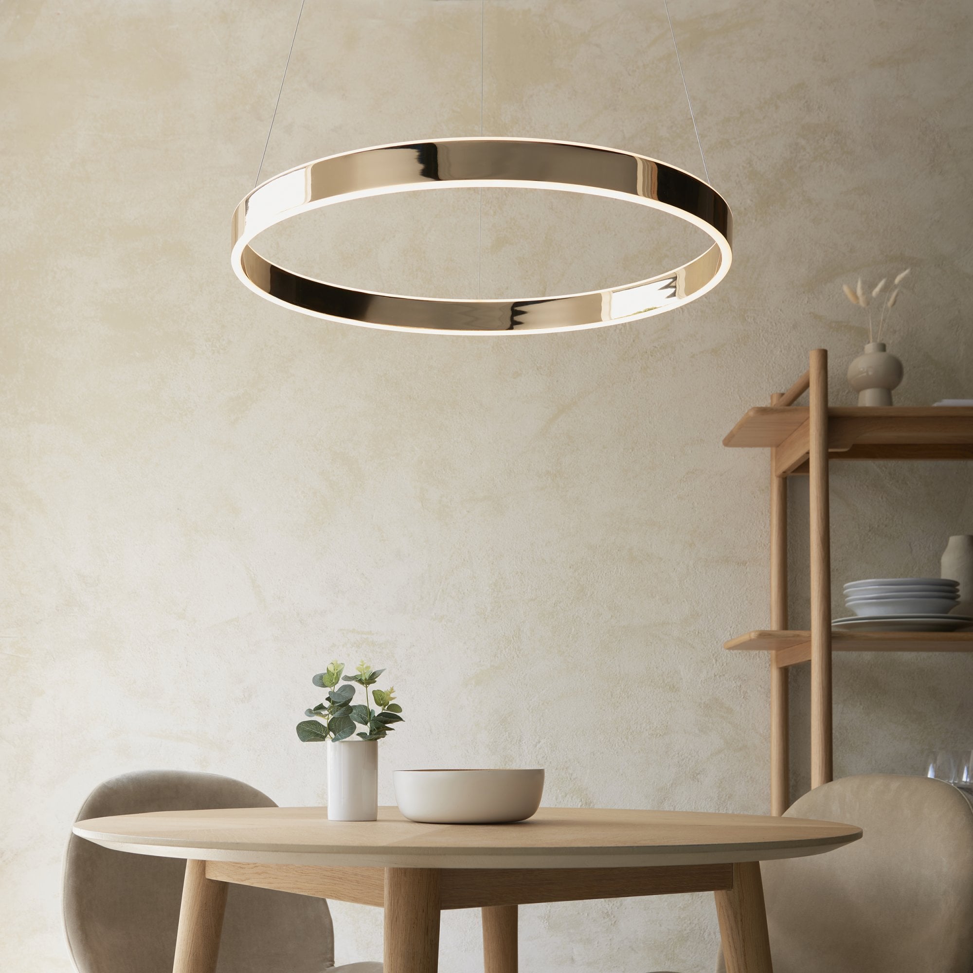 110957 Gen Ring LED Pendant Gold & Acrylic