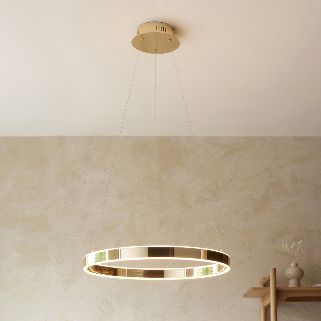 110957 Gen Ring LED Pendant Gold & Acrylic