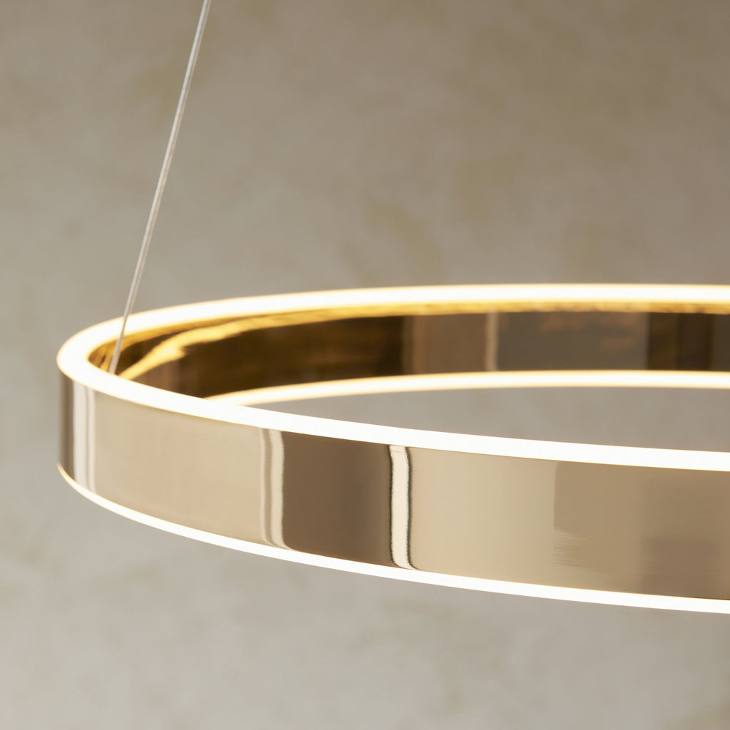 110957 Gen Ring LED Pendant Gold & Acrylic