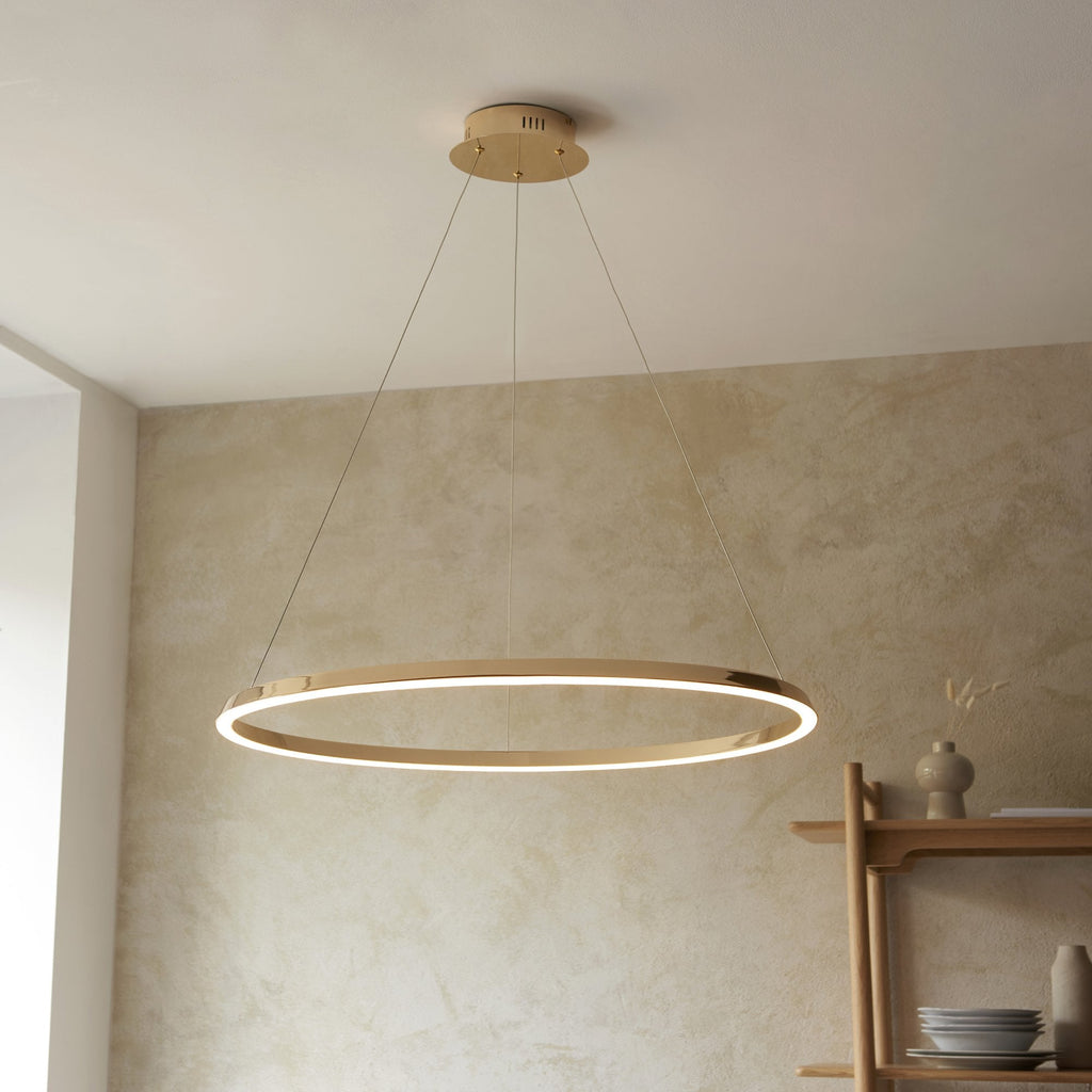 110958 Staten LED Pendant Gold & White