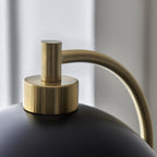 112211 Buchanan Task Floor Lamp Black, Brass & Grey Marble
