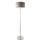 112570 Highclere Single Floor Lamp Nickel & Charcoal Shade