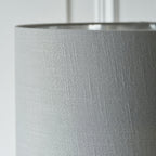 112570 Highclere Single Floor Lamp Nickel & Charcoal Shade
