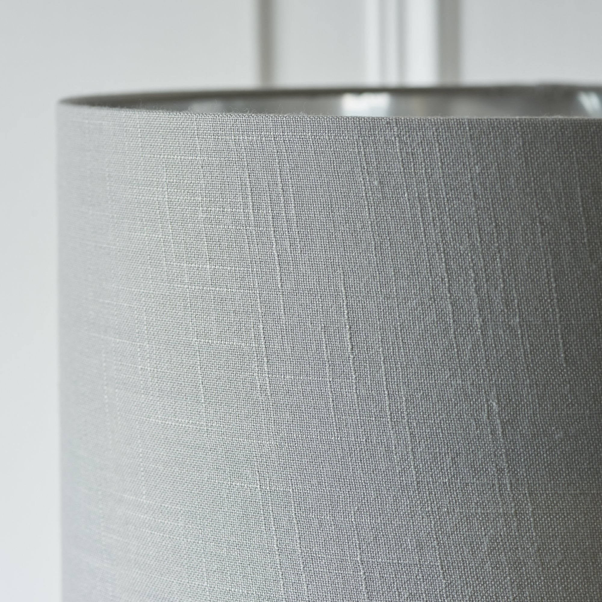 112570 Highclere Single Floor Lamp Nickel & Charcoal Shade