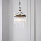 112572 Endon Marietta Single Pendant — Antique Brass & Clear Glass