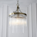 112572 Endon Marietta Single Pendant — Antique Brass & Clear Glass