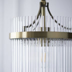 112572 Endon Marietta Single Pendant — Antique Brass & Clear Glass
