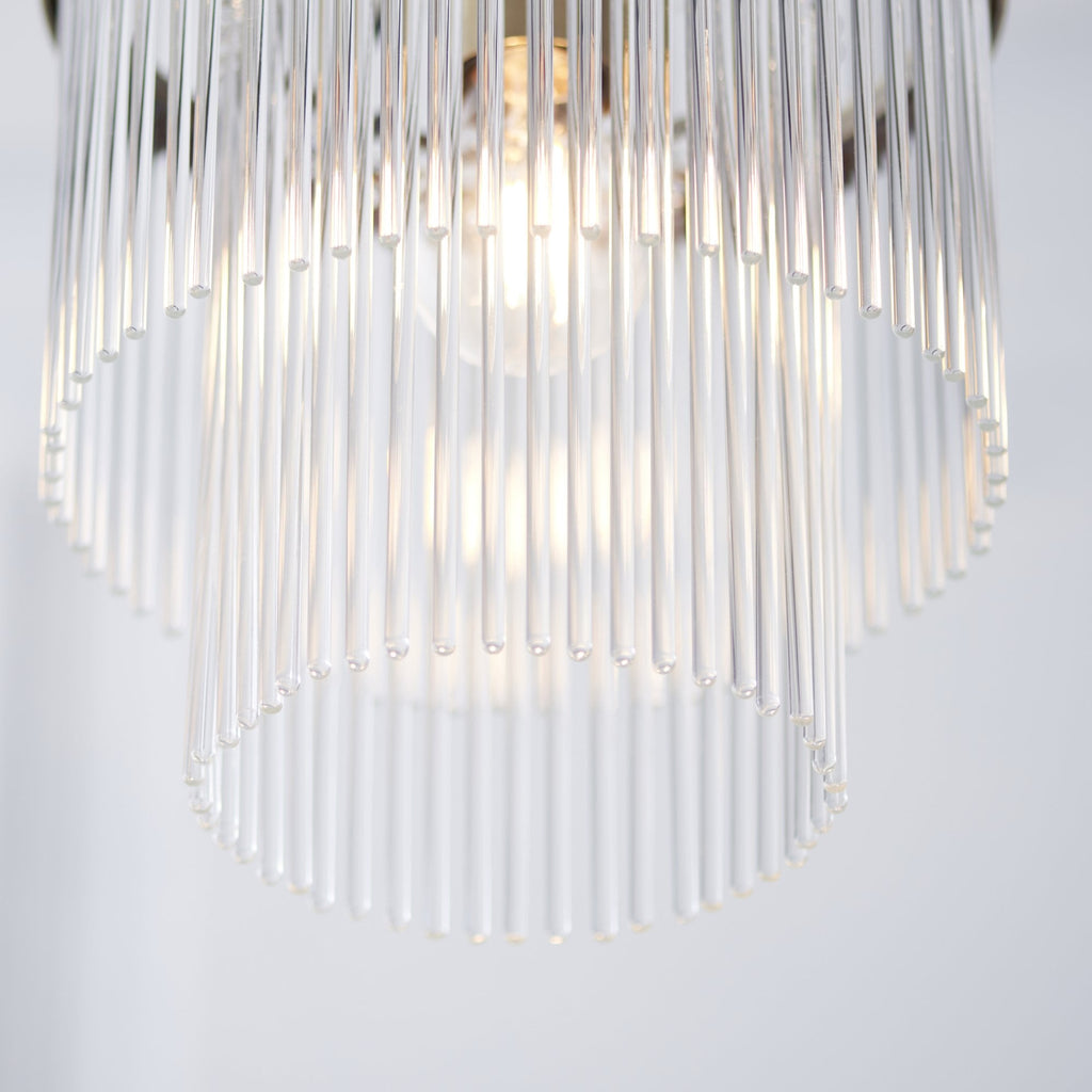 112572 Endon Marietta Single Pendant — Antique Brass & Clear Glass