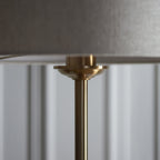 113461 Highclere Single Floor Lamp Brass & Natural Shade