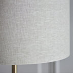 113461 Highclere Single Floor Lamp Brass & Natural Shade