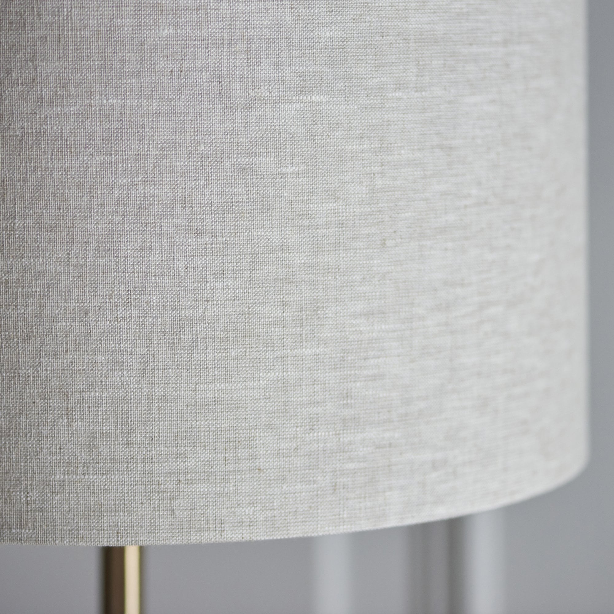 113461 Highclere Single Floor Lamp Brass & Natural Shade