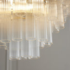 114199 Toulouse 12 Light Pendant Satin Brass & Clear Glass