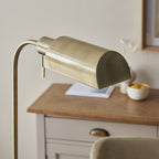114205 Pharmacy Reader Floor Lamp Antique Brass