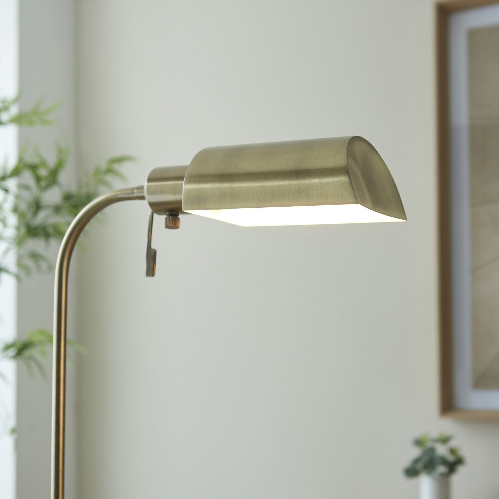 114205 Pharmacy Reader Floor Lamp Antique Brass