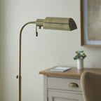 114205 Pharmacy Reader Floor Lamp Antique Brass