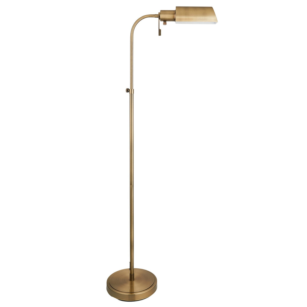 114205 Pharmacy Reader Floor Lamp Antique Brass