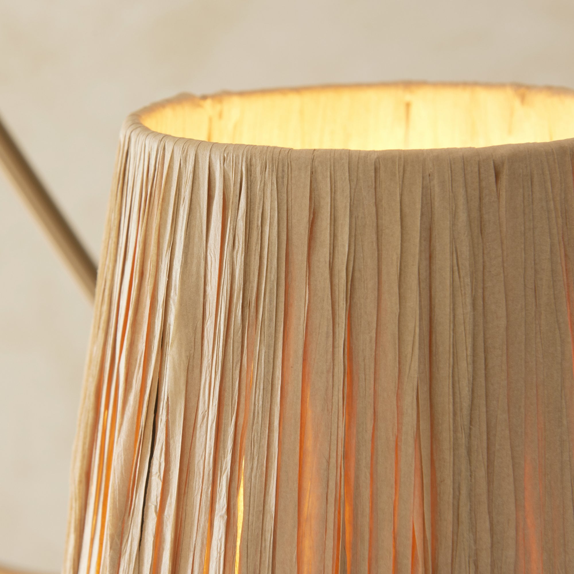 114213 Wriggle 3 Light Pendant Aged Brass & Natural Shade
