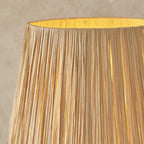 114224 Wriggle Floor Lamp Aged Brass & Natural Shade