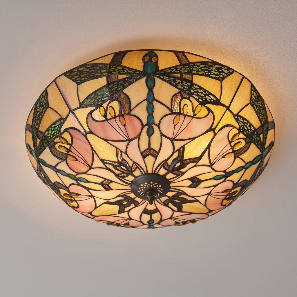 63922 Ashton Tiffany Large 2 Light Flush