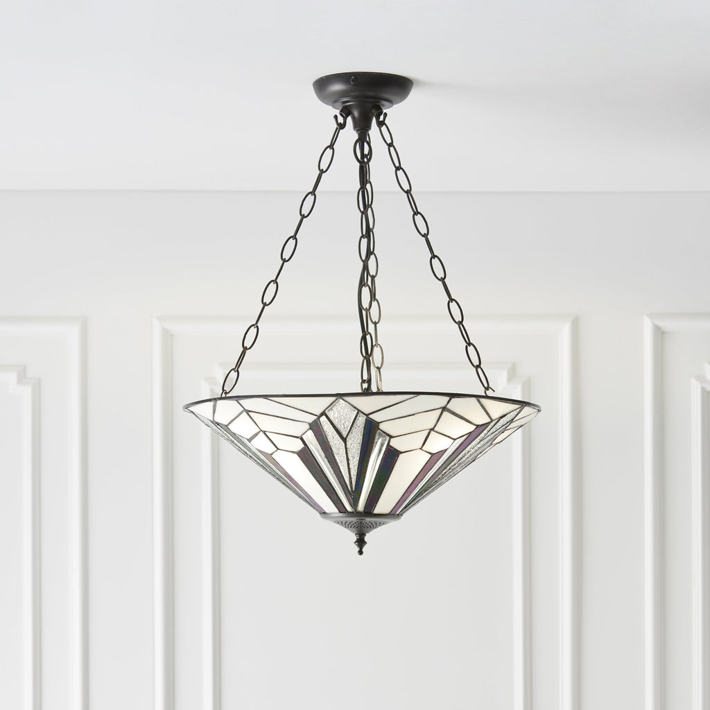 63936 Astoria Tiffany Large Inverted 3 Light Pendant