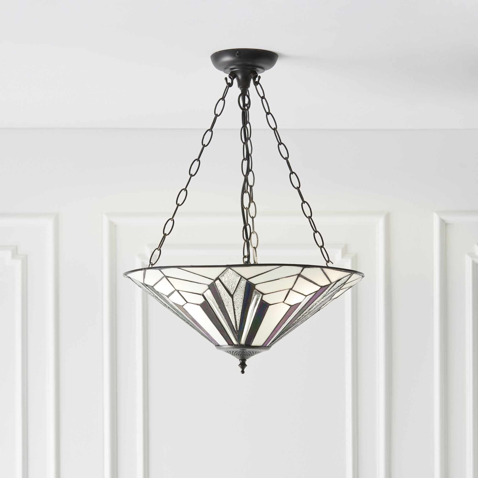 63936 Astoria Tiffany Large Inverted 3 Light Pendant