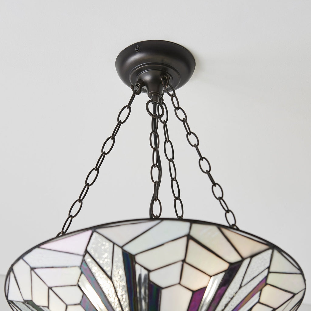 63936 Astoria Tiffany Large Inverted 3 Light Pendant