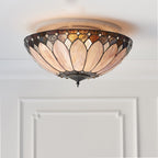 63973 Brooklyn Tiffany Large 2 Light Flush