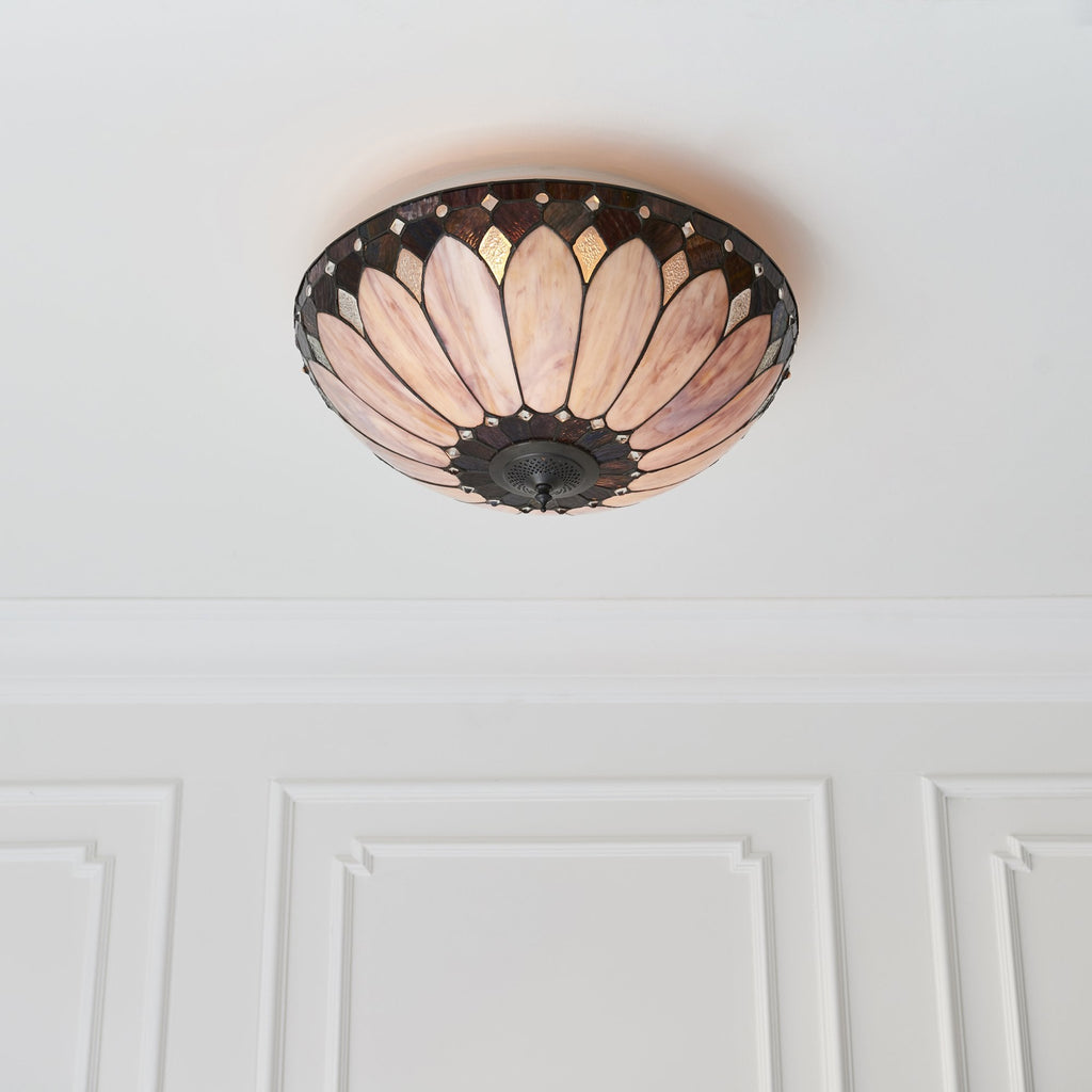 63973 Brooklyn Tiffany Large 2 Light Flush