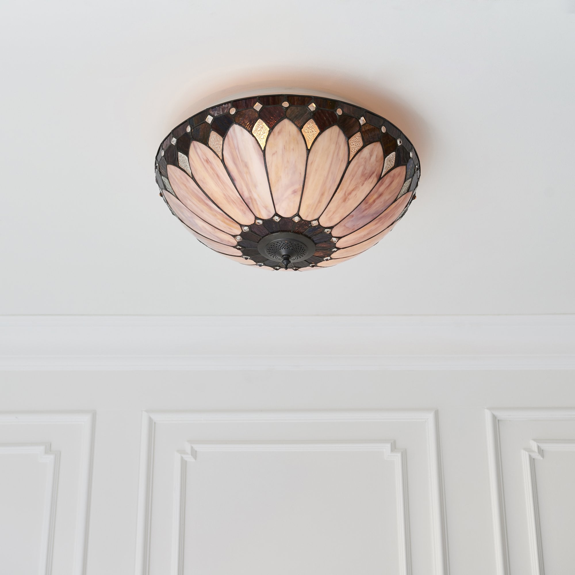 63973 Brooklyn Tiffany Large 2 Light Flush